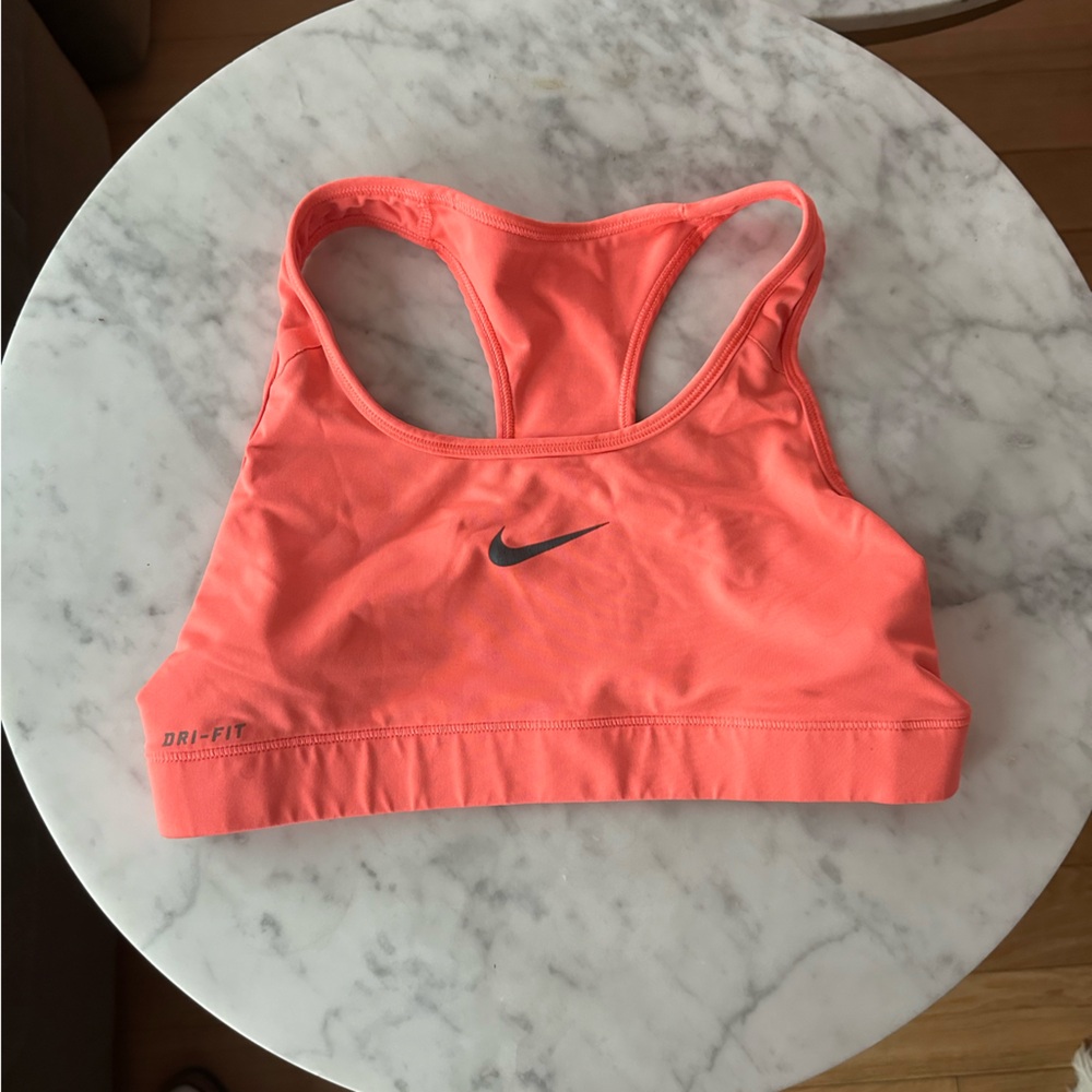 Nike dri fit peach color sports bra medium